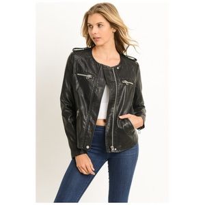Vegan Black Leather Jacket